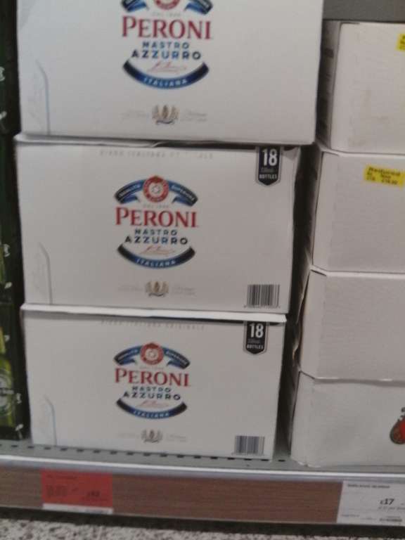 Peroni Nastro Azzurro Beer Lager Bottles 18x330ml - £12 Instore @ Sainsburys Derby