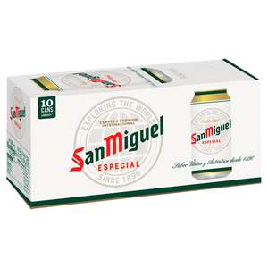San Miguel 10 x 440ml Cans for £8 @ Co-op