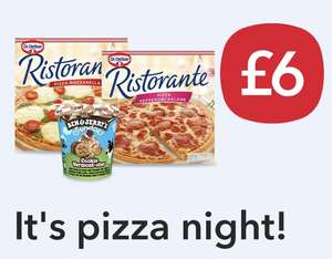 2 Dr Oetker Pizzas & a Tub of Ben & Jerrys Ice cream £6 (£5.40 Student discount) @ Co-Op