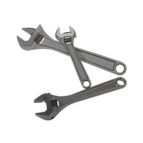Bahco Set of 3 Adjustable Wrenches, Grey, 16 degree head angle 155mm/205mm/255mm Plus £5 off £15 if eligible, £17.99 @ Amazon