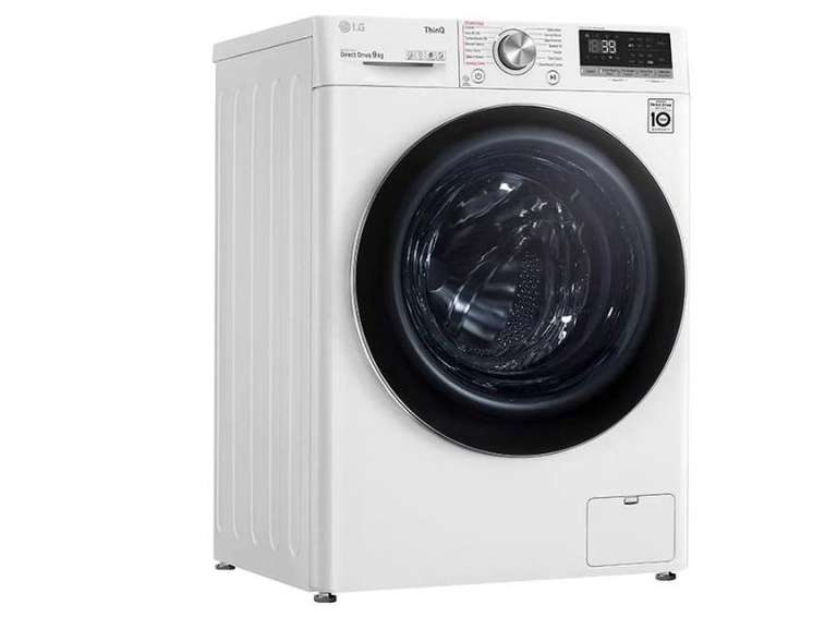 LG TurboWash 360 with AI DD V9 F4V909WTSE 9kg 1400 Spin Washing Machine - White 5-year warranty £379 with code + £75 LG cashback @ Reliant