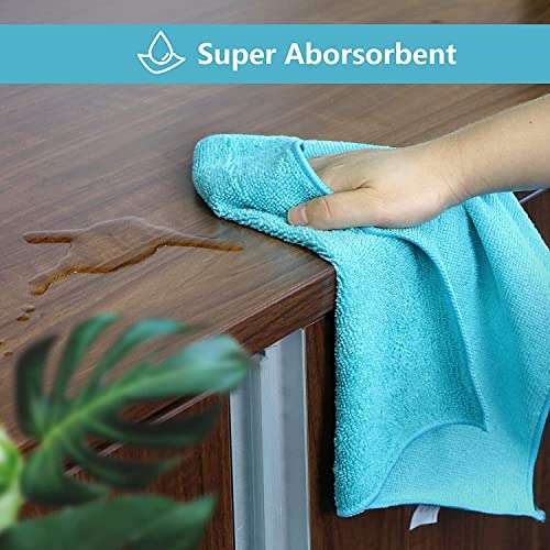 AIDEA Microfibre Colourful Cloth 12 Pack Microfibre Cleaning Cloths,Lint Free Washable 30 x 30 cm Prime Price sold by Aidea Home