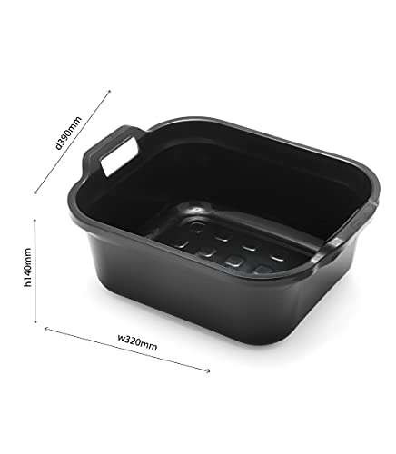 Addis Eco Made from 100% Recycled Plastic Washing up Bowl with Twin Handle, 10 Litre, Eco Metallic Grey £3.50 @ Amazon