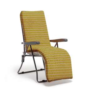 Argos Home Folding Metal Sun Lounger - Yellow £30 Free Collection @ Argos