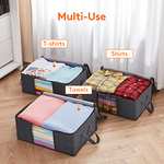 Lifewit 3 Pack Foldable Storage Boxes with Lids - 3pack 35l -£11.89 / 3 pack Tall 90l - £13.59- Lifewit Home UK / FB Amazon