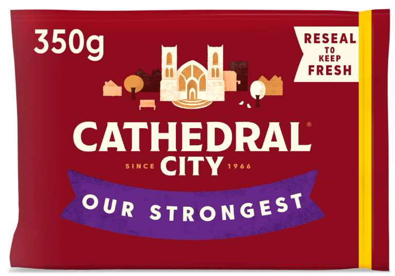 Cathedral City Vintage Our Strongest Extra Mature Cheddar Cheese 350g (Equivalent to £8 per kg) Nectar Price