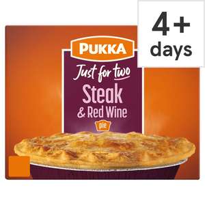 Pukka Steak & Red Wine Pie 450G £2 @ Asda