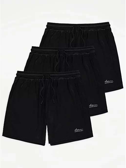 Black Shorts 3 Pack for £8 + free collection at George (Asda)