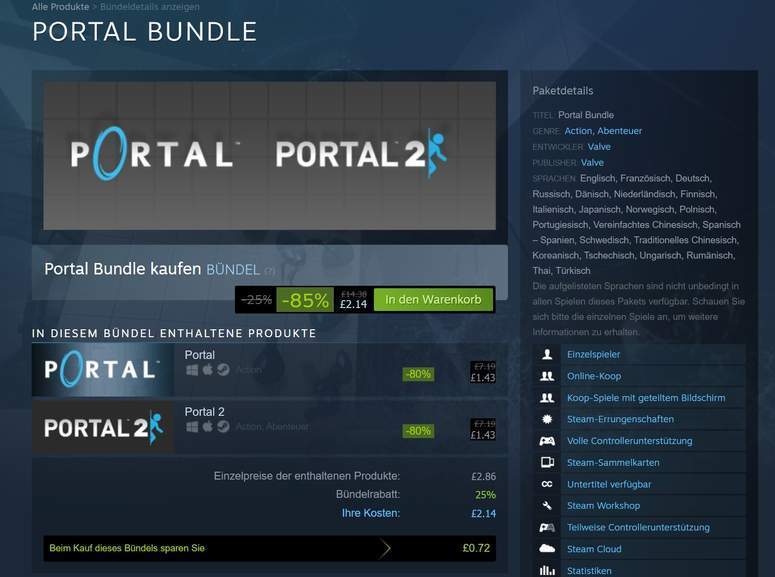 portal and portal 2 bundle