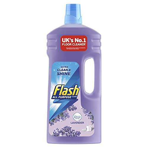 Flash All Purpose Multi Surface Cleaner, 7.2 Litres (1.2 L x 6), Floor Cleaner, Lavender Scent £11.40 - £10.83 Subscribe & Save @ Amazon