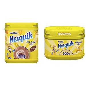 Nesquik Chocolate Flavour Milkshake Powder, 500 g & Banana Milkshake Mix, 300g bundle £3.94 @ Amazon