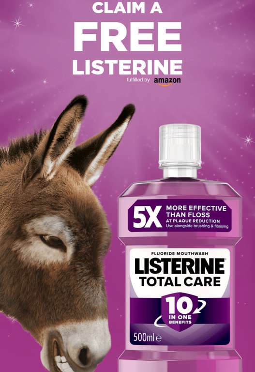 Free listerine total care 500ml for Amazon prime members