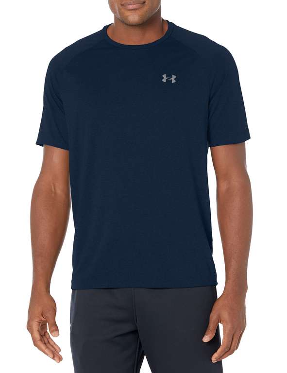 2 x Under Armour Tech 2.0 Short Sleeve, Light and Breathable Men's Sports T-Shirt (Bundle) Academy/Graphite L - £21.98 / XL - £25
