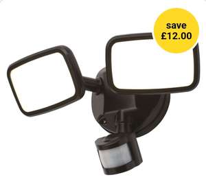 Wilko 10 Watt 2 Light Adjustable LED Outdoor Security Light with PIR now £12 + Free Collection (limited stores) @ Wilko