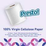 Amazon Brand - Presto! 4-Ply Quilted Toilet Tissues, Unscented, 3840 Sheets, 160 count (Pack of 24)