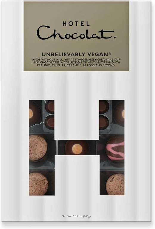 MEGA DEAL Hotel Chocolat Vegan H Box 145g - Best Before: 31 Mar 2024 - Minimum Order £22.50