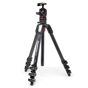 Manfrotto MK055CXPRO4 B&S Professional Carbon Fibre Kit with MOVE MVAQR Quick Release Catcher + MHXPRO-BHQ2 XPRO Ball & Socket Head