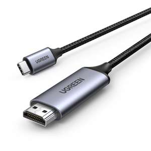 UGREEN USB C to HDMI Cable 2m, 4K@60Hz, 2K@120Hz, 1080P@144Hz, Thunderbolt 3 to HDMI 2.0 Cable with voucher - UGREEN GROUP FBA