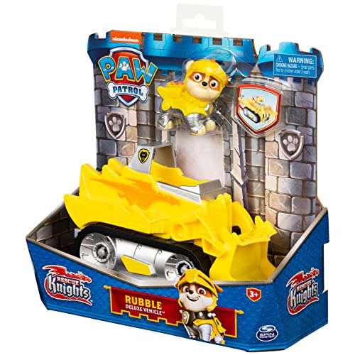 PAW PATROL, Rescue Knights Rubble Transforming Toy Car with Collectible Action Figure £8.50 @ Amazon