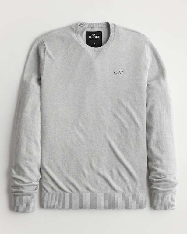 Hollister LOGO ICON CREW SWEATER £10.80 for House Members Free Account + Free Click & Collect @ Hollister