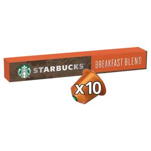 10 x Starbucks Breakfast Blend Medium Roast Coffee Nespresso Pods - Best Before 17th Sept (Min Spend £25)