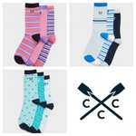 3 Pack - Crew Clothing Women’s Bamboo Socks (Size 4-8 / Select Colours e.g Pink Purple Stripe) - W/Code