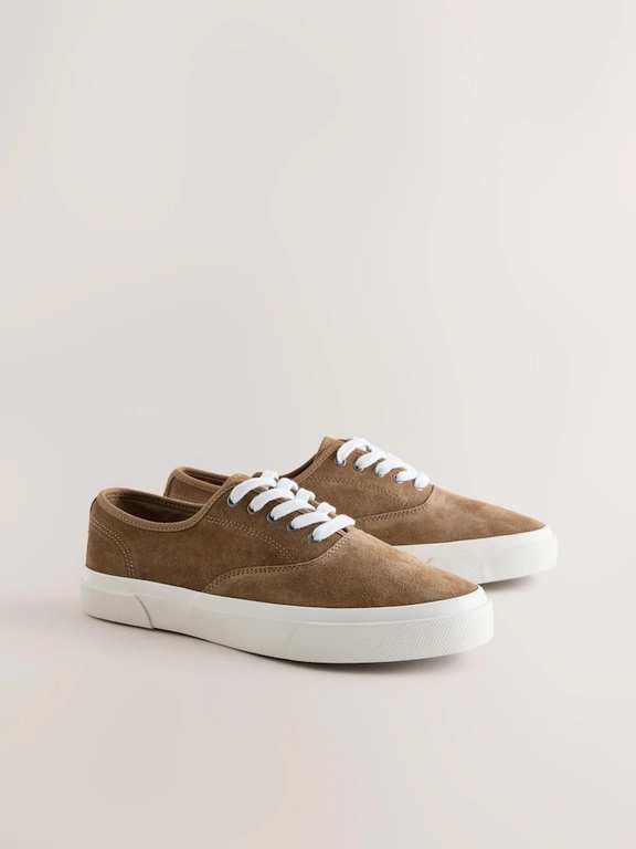 Next Men’s Premium Suede Shoes (Brown / Sizes 6.5-11.5) - Free Click & Collect