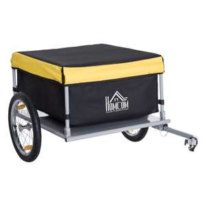 Bicycle Folding Cargo Trailer With Cover - 40KG Max Weight Capacity - Use Code - Sold By Outsunny