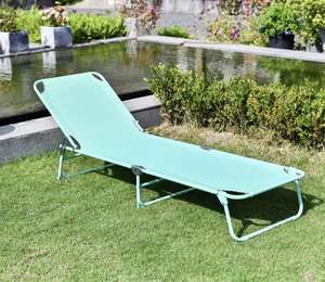Argos Home Metal Folding Sun Lounger - Teal £13 currently available for click and collect 1 year guarantee @ Argos