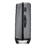 WITTCHEN Globe Line Large Suitcase Travel Trolley Suitcase Made of ABS Hard Shell Trolley 4 Wheels Combination Lock Size L Grey