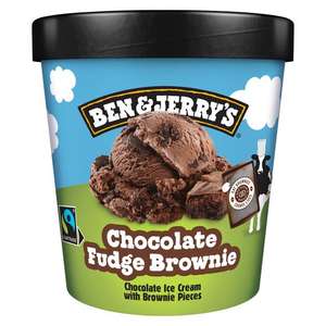 Ben & Jerry's 465ml icecream tub - Chocolate Fudge Brownie + various other flavours - Nectar price