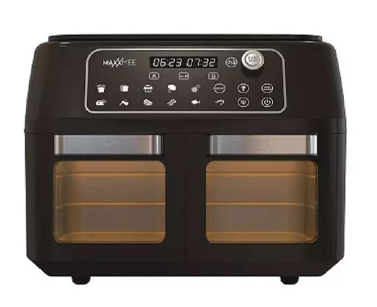 Maxxmee Digital Twin Chamber Air Fryer With Glass Doors - 11L, Black £169.99 (£152.99 with TCB) at Debenhams