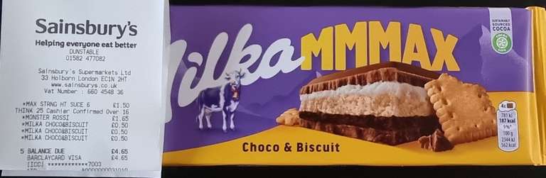 Milka Mmmax Choco & Biscuit 300g - 50p instore @ Sainsbury (Dunstable)