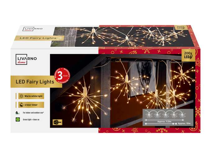 Livarno Home 200 LED Fireworks String Lights £9.99 instore @ Lidl