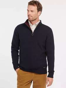 Barbour Nelson Essential Half Zip Jumper, Navy - £18.99 + £2.50 Click and Collect @ John Lewis & Partners