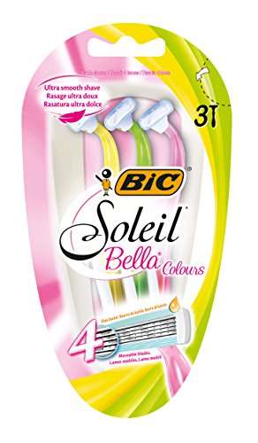 BIC Soleil Bella Colours 4-Blade Lady Razors - Pack of 3 - £1.84 @ Amazon