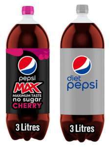 Pepsi Max/Pepsi Max Cherry/Diet Pepsi 3L 2 for £3.75 @ Iceland