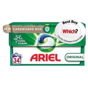 Ariel All in one washing pods 34 pack £5.12 @ Tesco Ormskirk Burscough