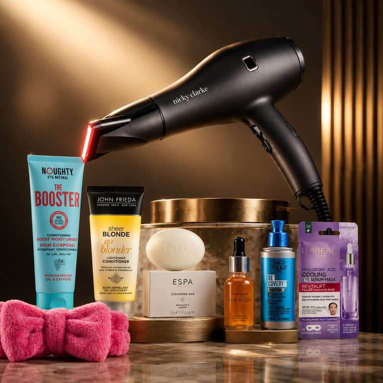 Boop Summer Mega Beauty Box worth £221! 8 Products Including Nicky Clarke Infrared Pro Hair Dryer V2