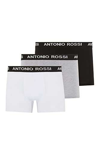 ANTONIO ROSSI (3 Pack) Men's Fitted Boxer Hipsters - Mens Boxers Shorts Multipack size L