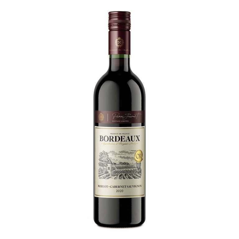 Pierre Jaurant Bordeaux Merlot-Cabernet Sauvignon 2020 75cl £2.99 @ Aldi