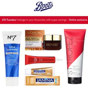 £10 Tuesday - Olay, No7, L'Oreal, Oral B, St.Tropez & More + Free Click and collect over £15 (otherwise £1.50) - @ Boots