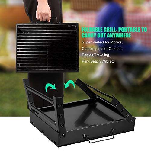 AGM Charcoal Grill Portable Folding BBQ £13.60 @ Amazon
