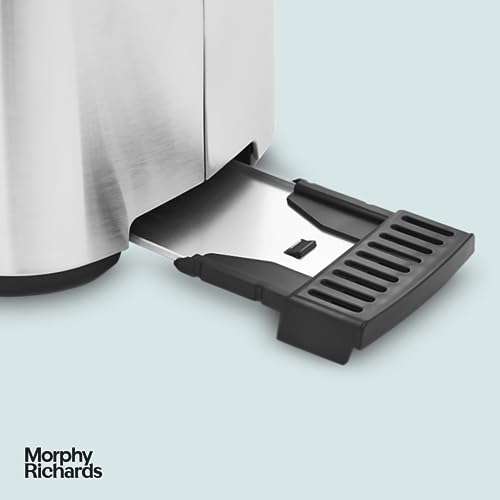 Morphy Richards 222067 Brushed Equip 2 Slice Stainless Steel Toaster, 800w