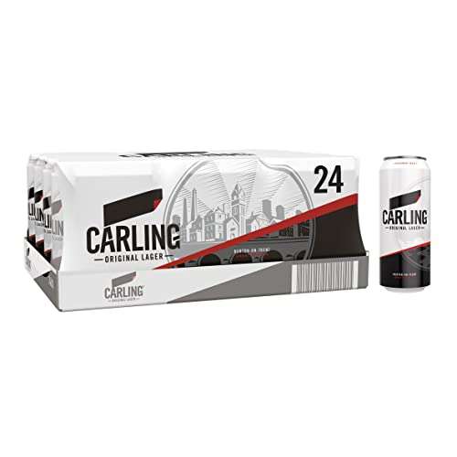 Carling Original Lager 24 x 440 ml (cans) - £13.33 With Voucher @ Amazon