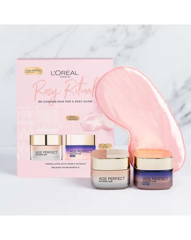 L’Oreal Rosy Rituals Age Perfect Golden Age Day & Night Creams plus Satin Eye Mask - £7.50 @ Tesco Superstore Streatham