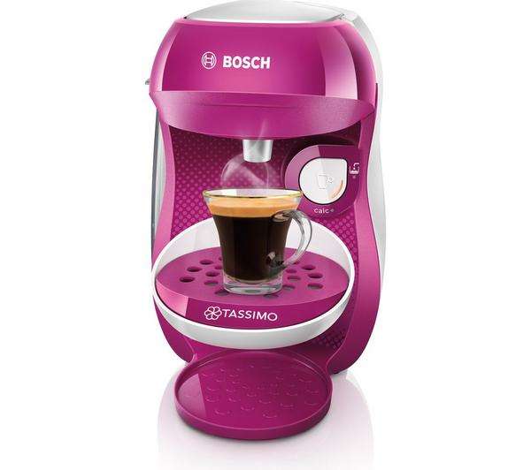 TASSIMO by Bosch Happy TAS1001GB Coffee Machine - Purple & White - £29.97 with click & collect @ Currys