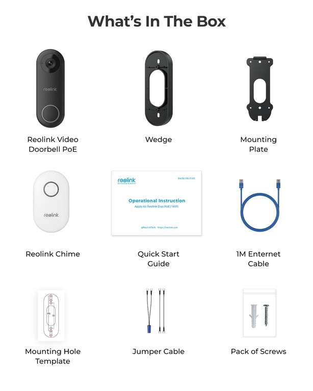 Reolink PoE Video Doorbell Camera with Chime, 5MP Super HD Wired Smart Video Doorbell with Camera - w/Voucher, Sold By ReolinkEU FBA
