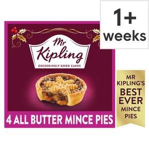 Mr Kipling 4 All Butter Mince Pies - Clubcard Price