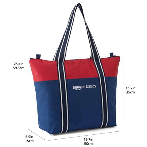 Amazon Basics Multi-Use Polyester Hand Bag with Shoulder Strap, 15 L – Blue/Red £5.23 @ Amazon